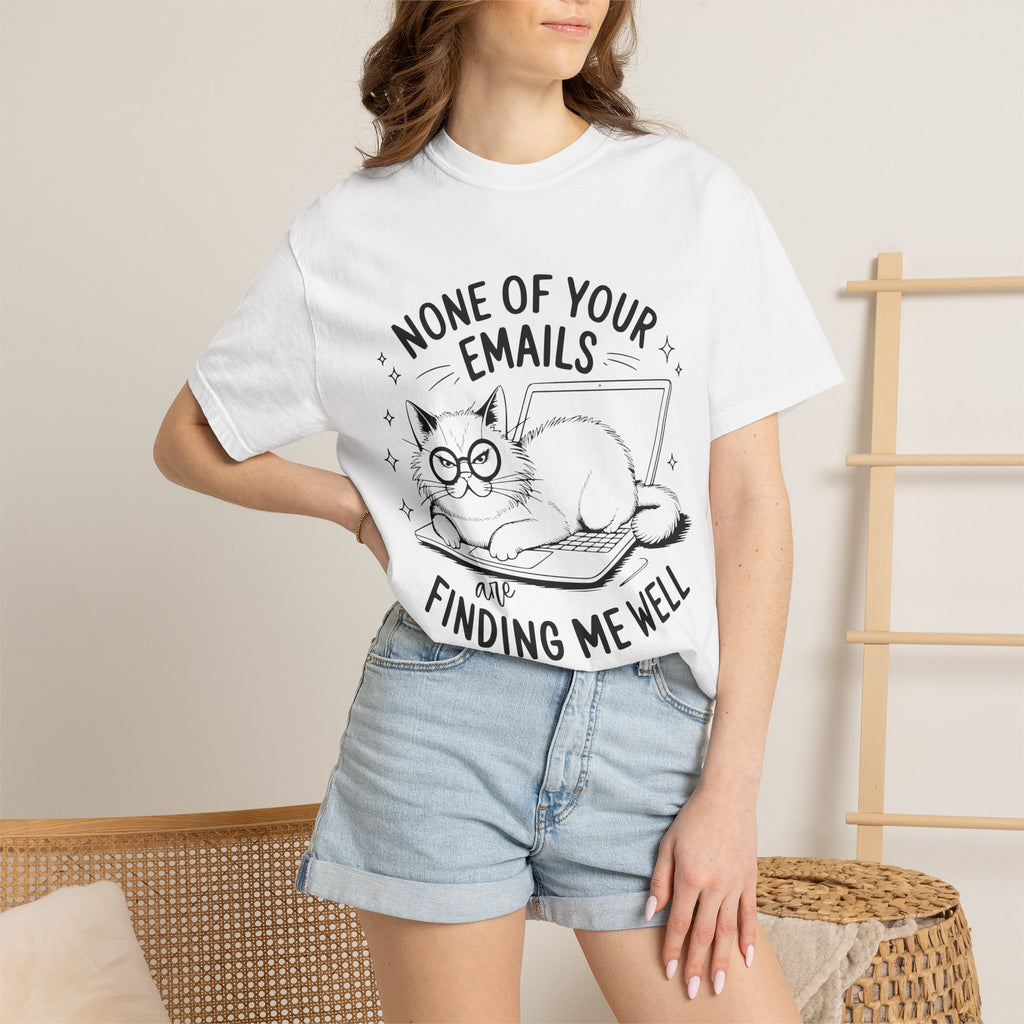 Whimsical Cat Tee: Perfect Gift for Cat Lovers, Fun Humor Shirt, Relaxed Fit, Cozy Casual Wear, Gift for Pet Owners