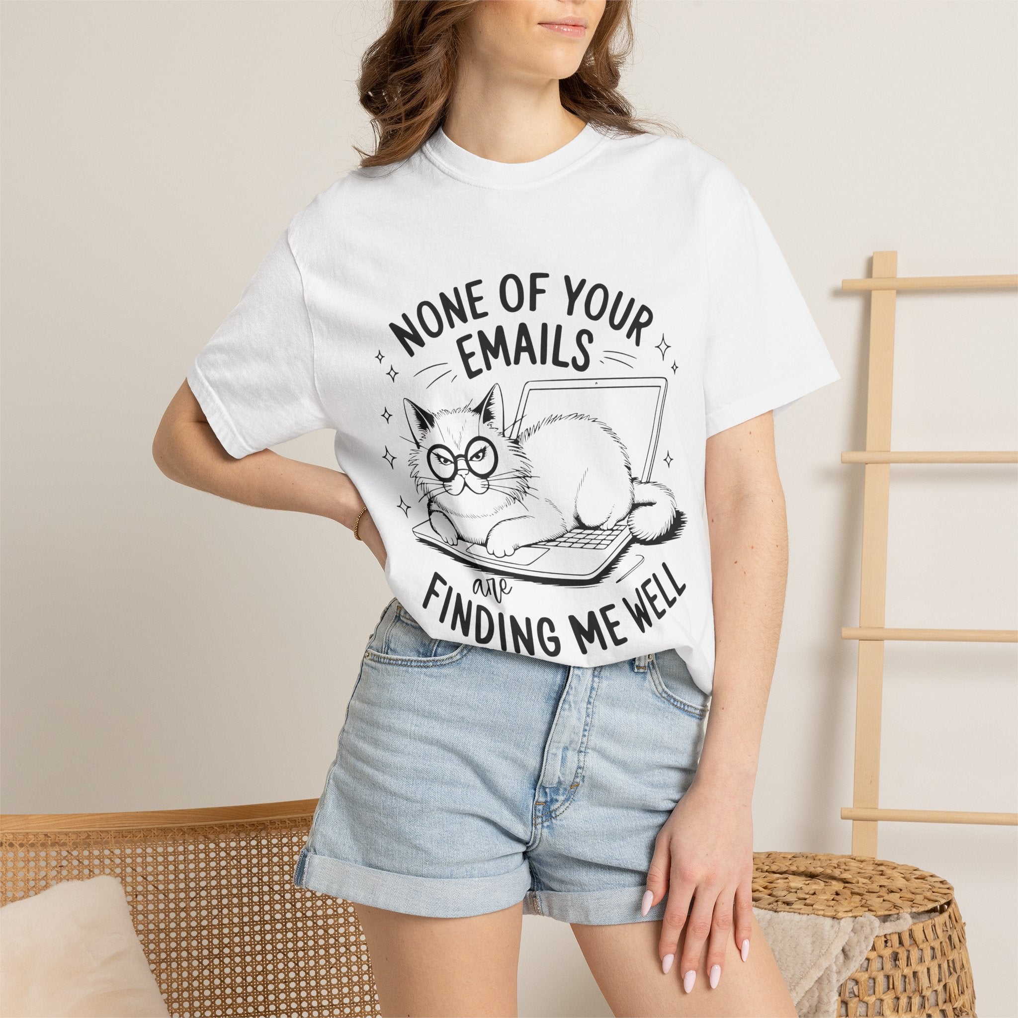 Whimsical Cat Tee: Perfect Gift for Cat Lovers, Fun Humor Shirt, Relaxed Fit, Cozy Casual Wear, Gift for Pet Owners