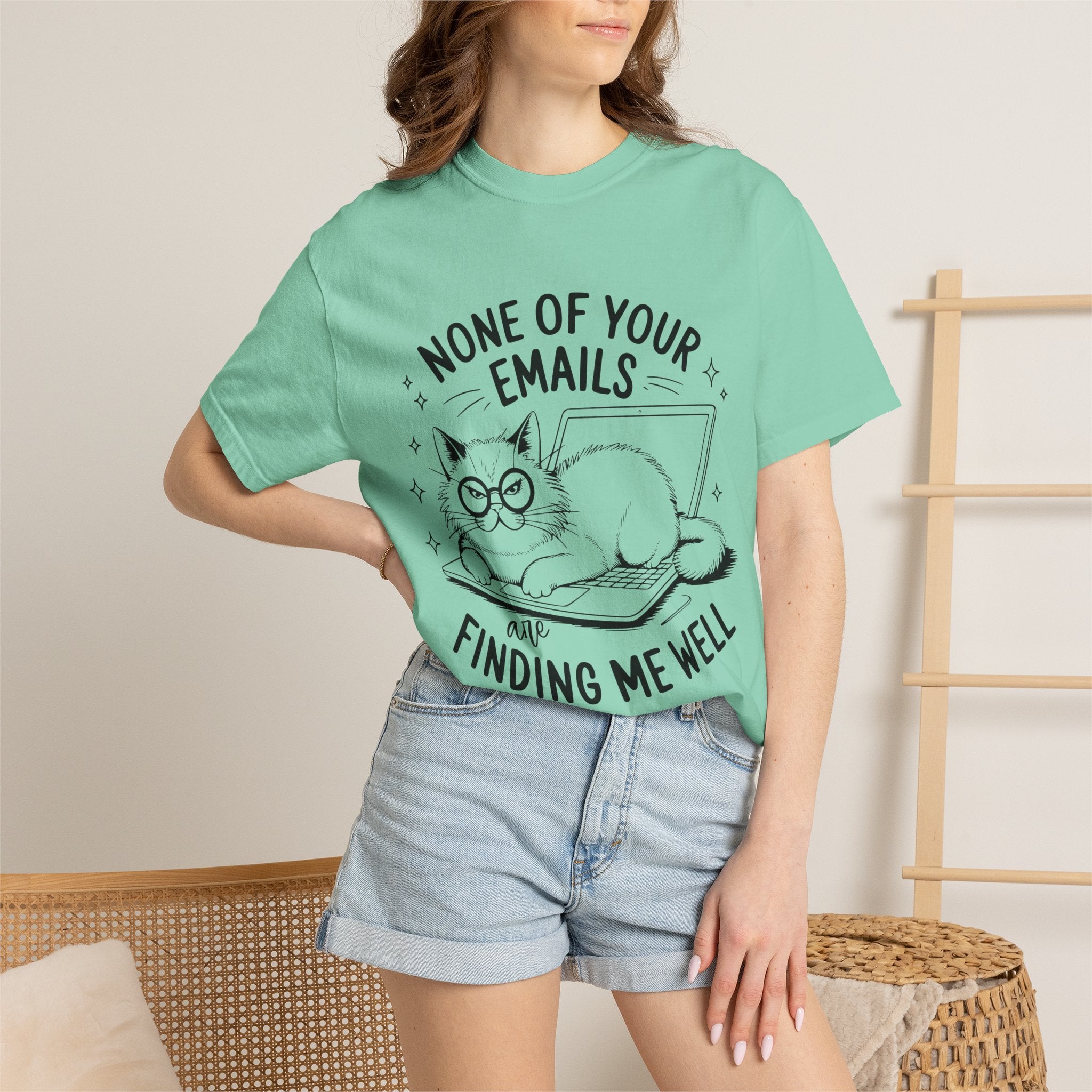 Whimsical Cat Tee: Perfect Gift for Cat Lovers, Fun Humor Shirt, Relaxed Fit, Cozy Casual Wear, Gift for Pet Owners
