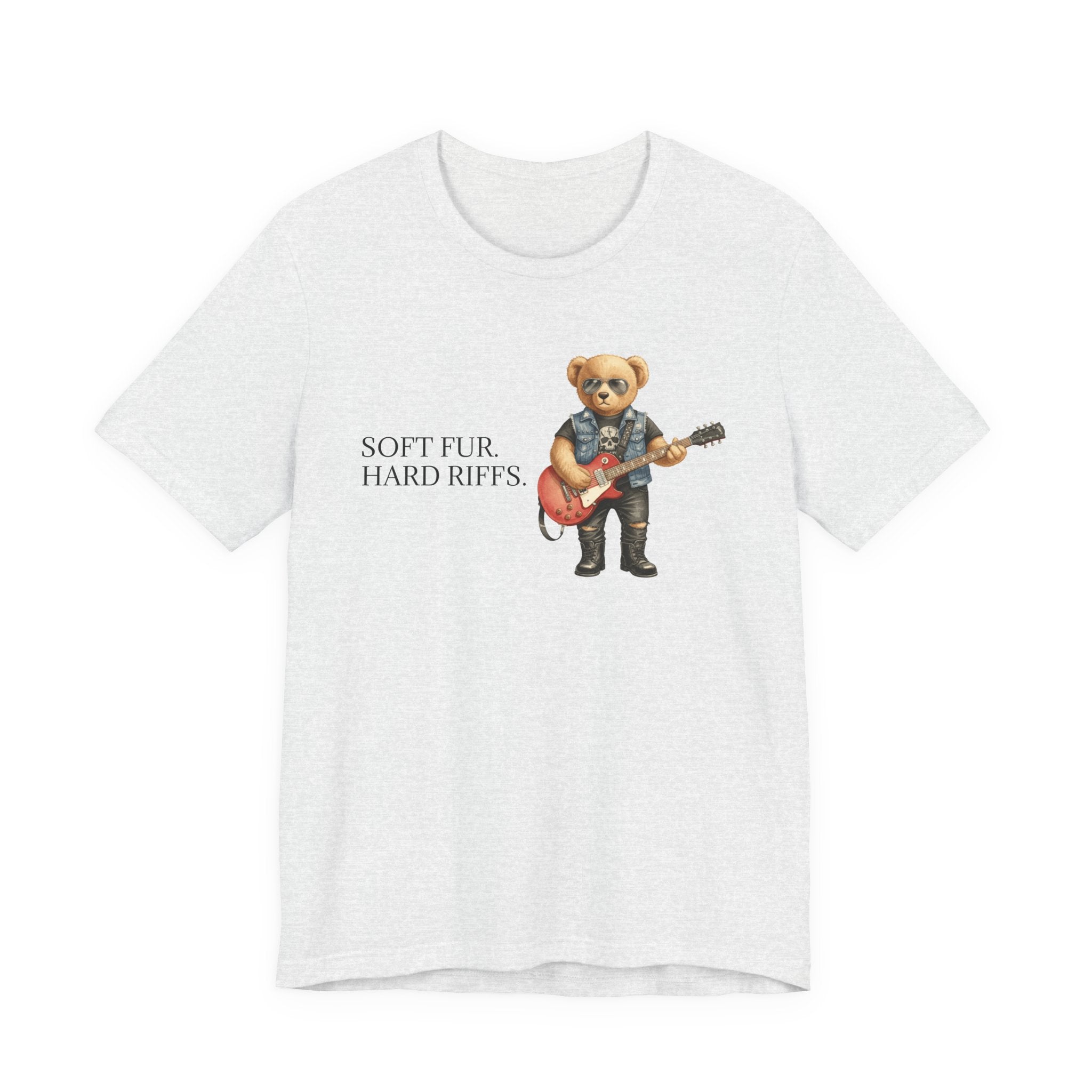 Soft Fur Hard Riffs bear with guitar T-Shirt