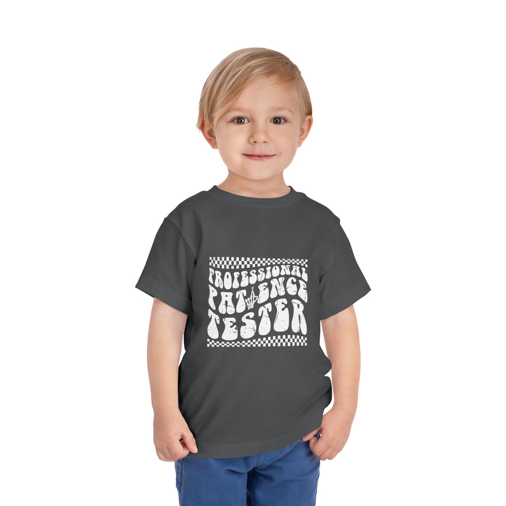 Funny Toddler Tee - Professional Patience Tester, Kids Gift, Birthday Shirt, Playdate Outfit, Toddler Humor Clothing