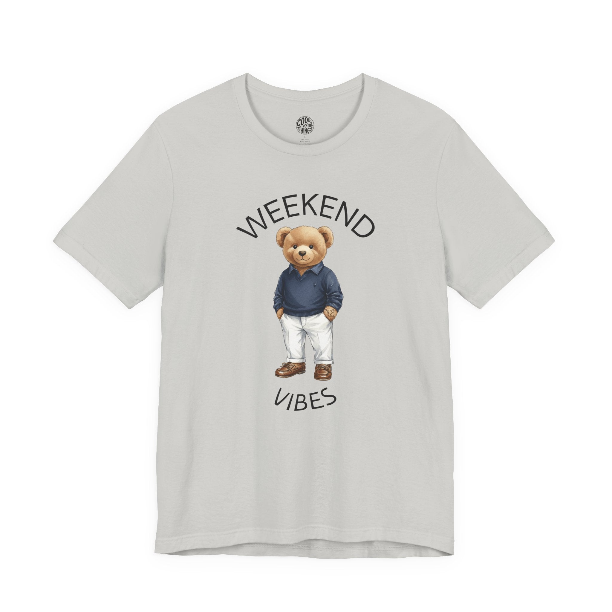 Weekend Vibes Teddy Bear T-Shirt | Casual Cute Graphic Tee