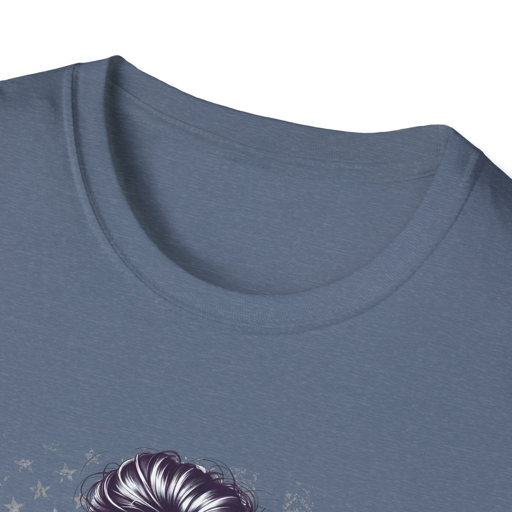 Patriotic Tee, America Shirt, July 4th Clothing, Red White Blue Top, All Gender Softstyle T-Shirt
