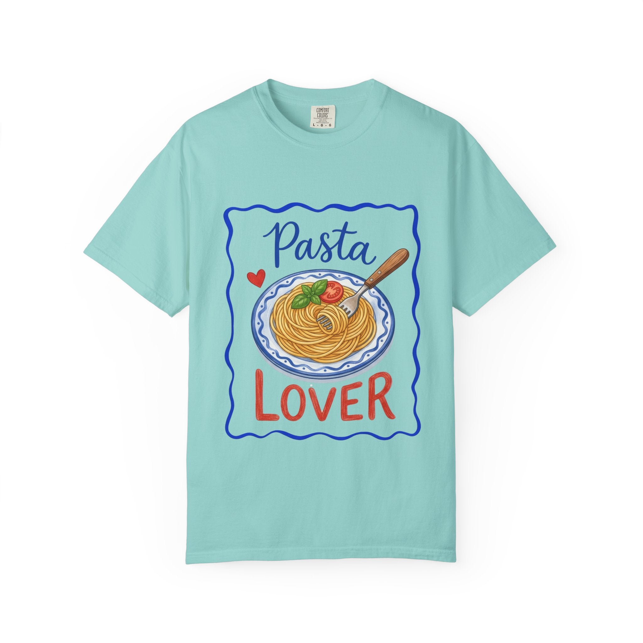 Pasta Lover plate illustration T-Shirt | Spaghetti graphic tee