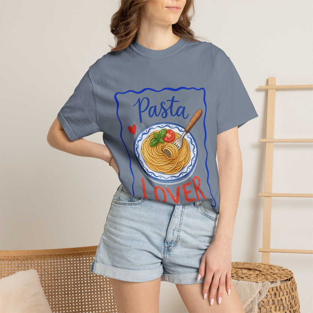 Pasta Lover plate illustration T-Shirt | Spaghetti graphic tee