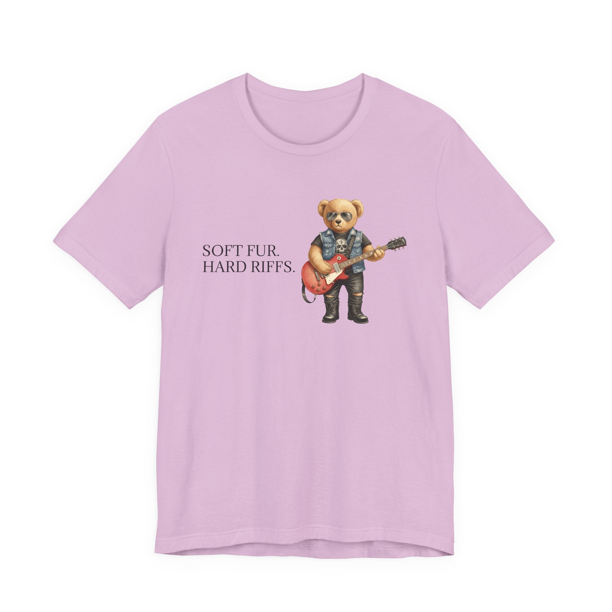 Soft Fur Hard Riffs bear with guitar T-Shirt