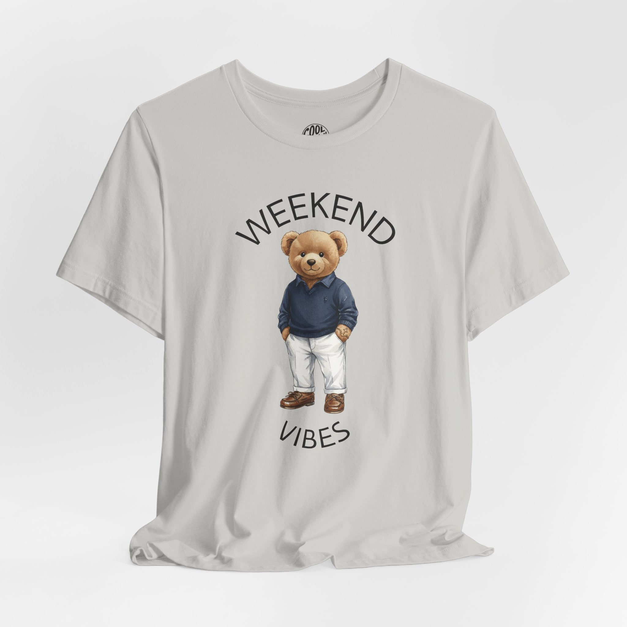 Weekend Vibes Teddy Bear T-Shirt | Casual Cute Graphic Tee