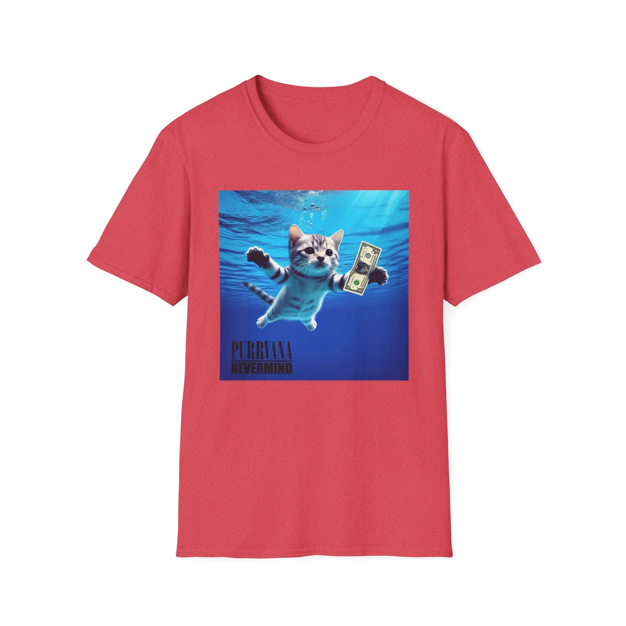 Purrvana T-Shirt, Meditative Cat Lover Tee, Boho Kitty Shirt, Yoga Cat Top, Mindful Pet Owner Gift