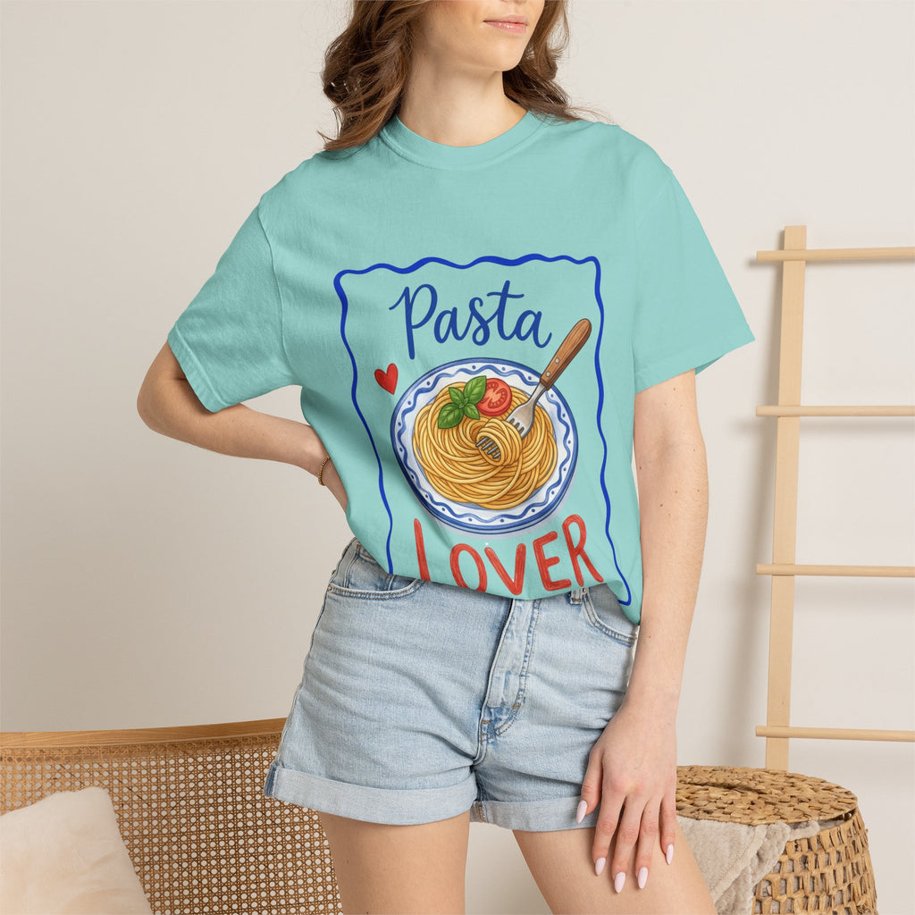 Pasta Lover plate illustration T-Shirt | Spaghetti graphic tee