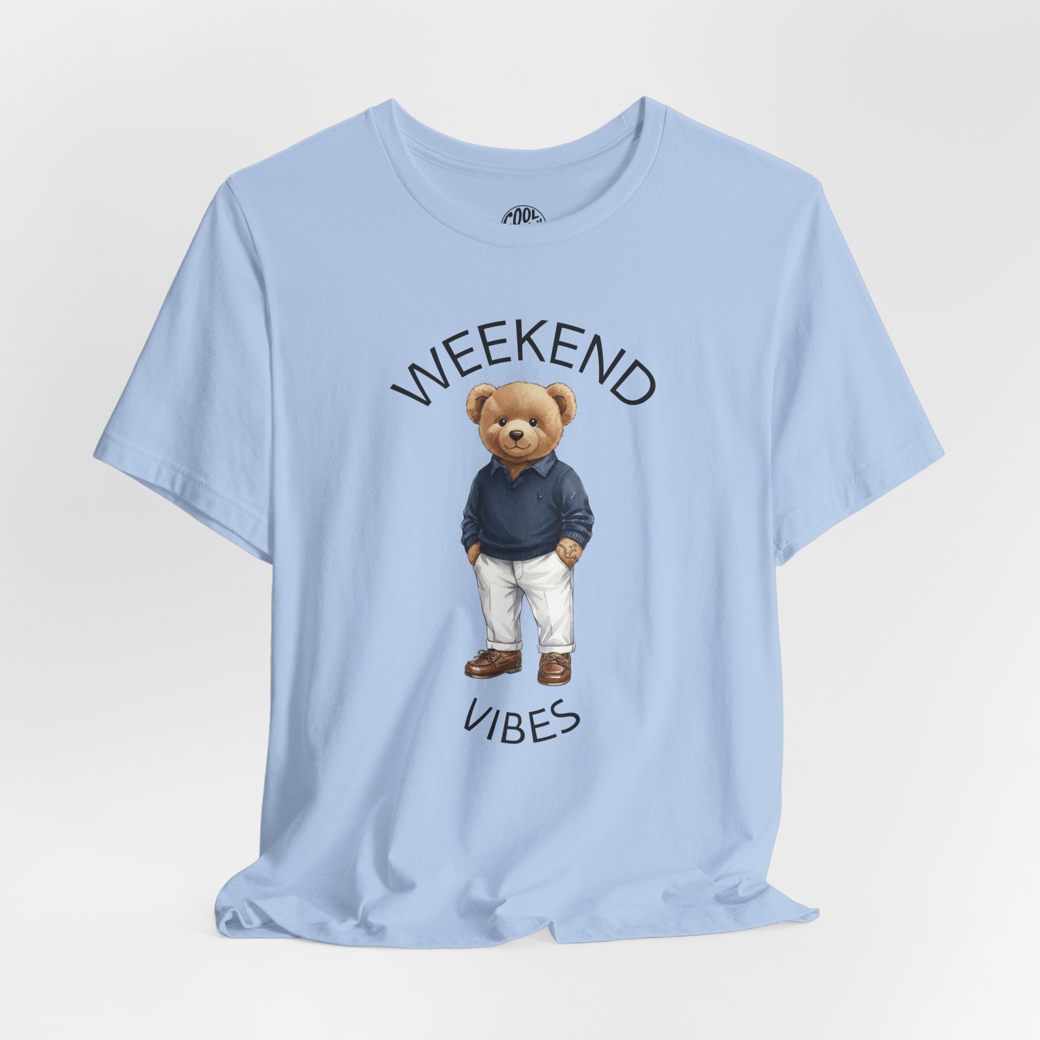 Weekend Vibes Teddy Bear T-Shirt | Casual Cute Graphic Tee