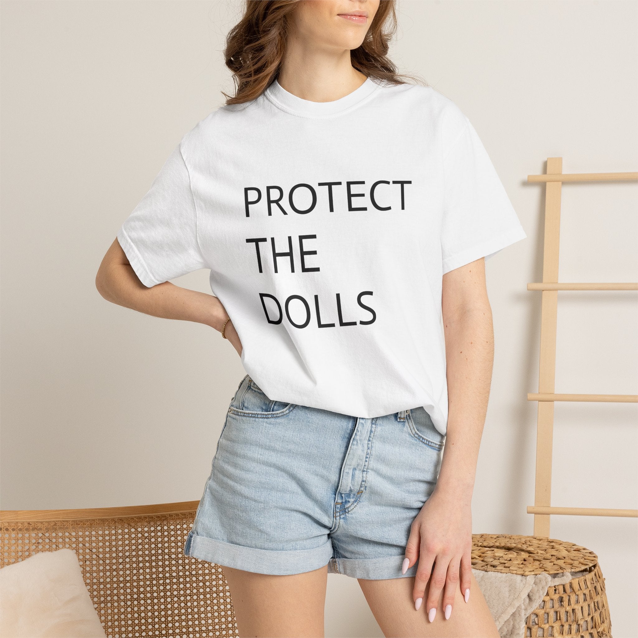 Protect the Dolls Unisex Garment-Dyed T-shirt, Casual Tee, Unique Statement Shirt, Eco-Friendly Fashion, Everyday Wear