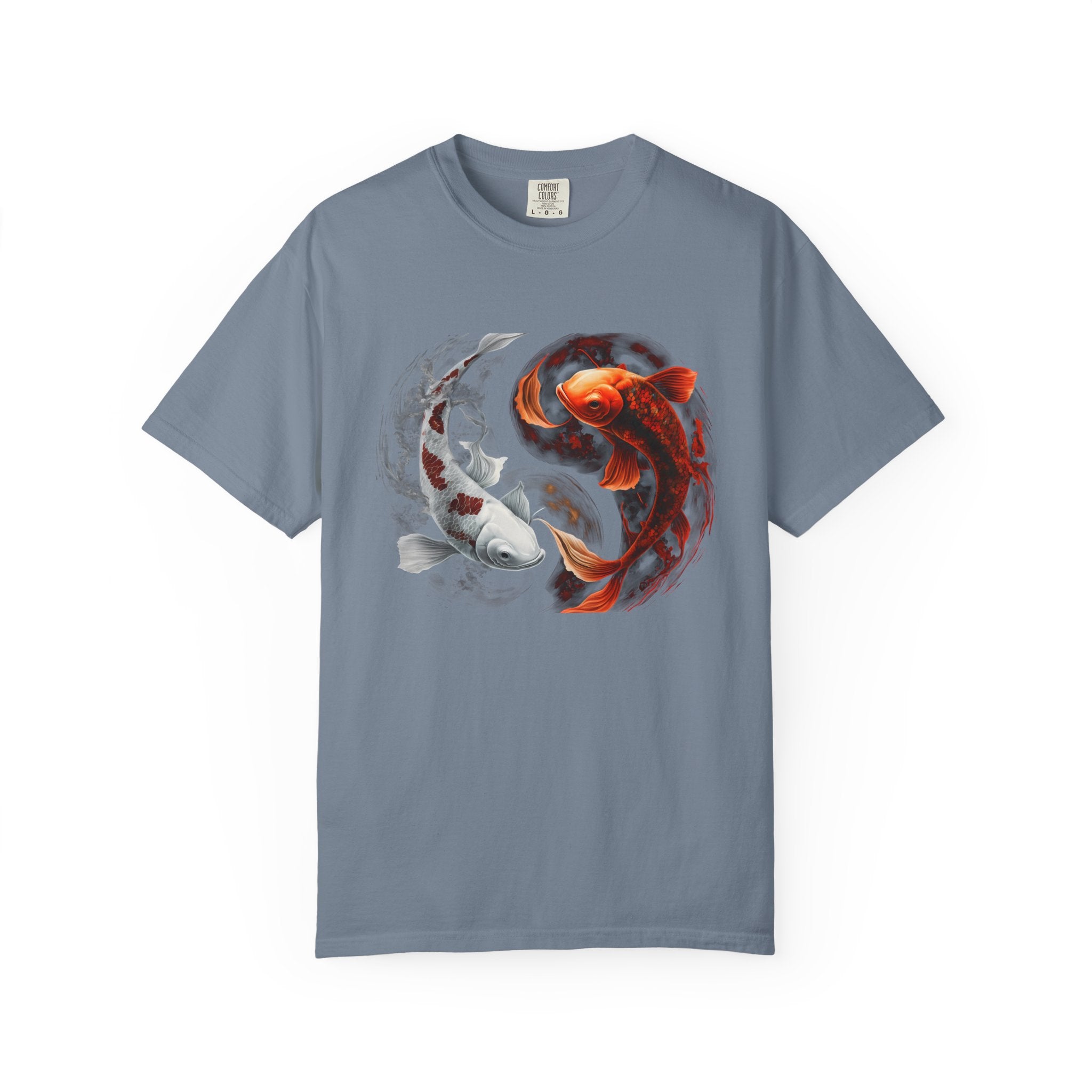 Koi Yin Yang T-Shirt — Red & White Koi Fish Graphic Tee