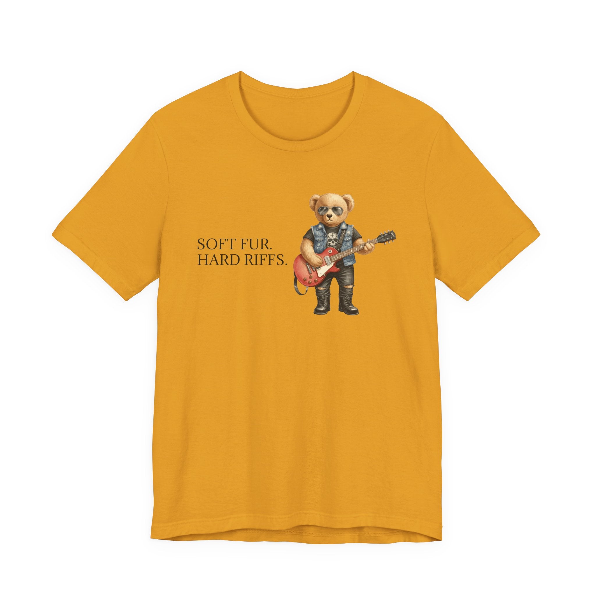 Soft Fur Hard Riffs bear with guitar T-Shirt