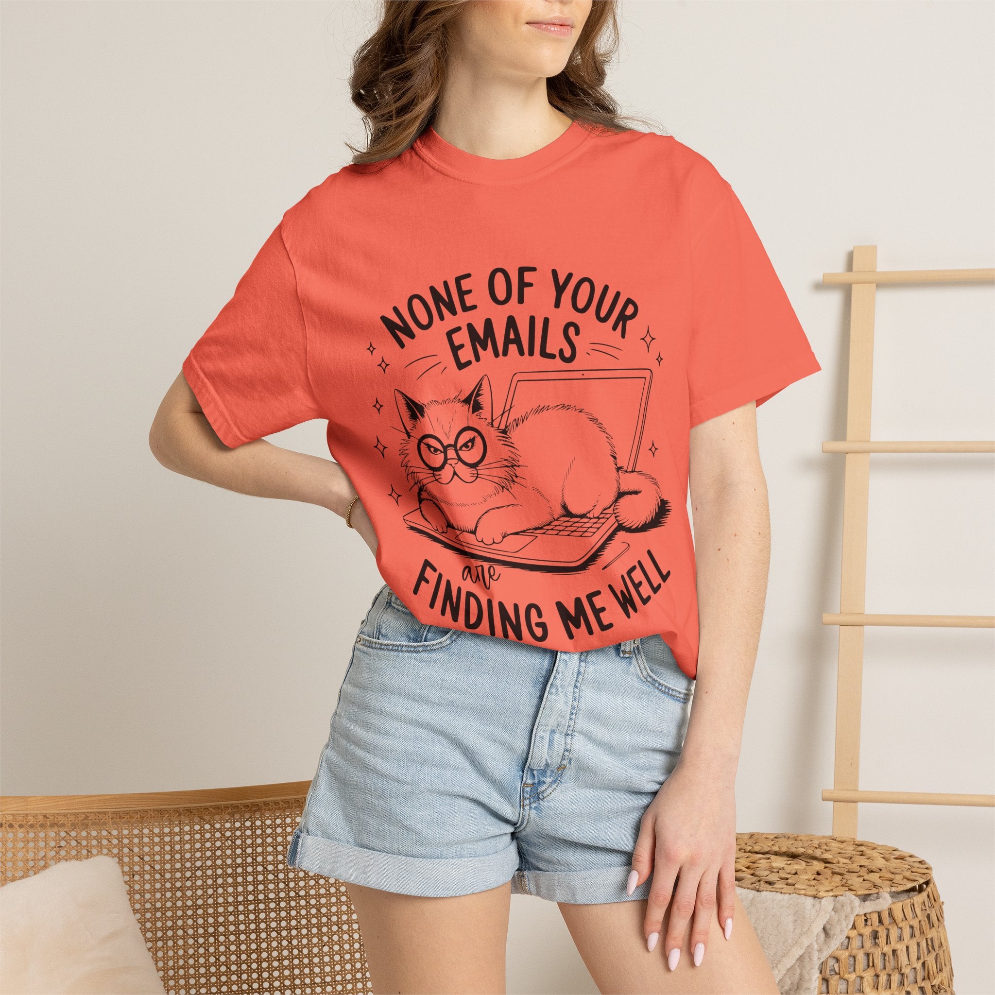 Whimsical Cat Tee: Perfect Gift for Cat Lovers, Fun Humor Shirt, Relaxed Fit, Cozy Casual Wear, Gift for Pet Owners