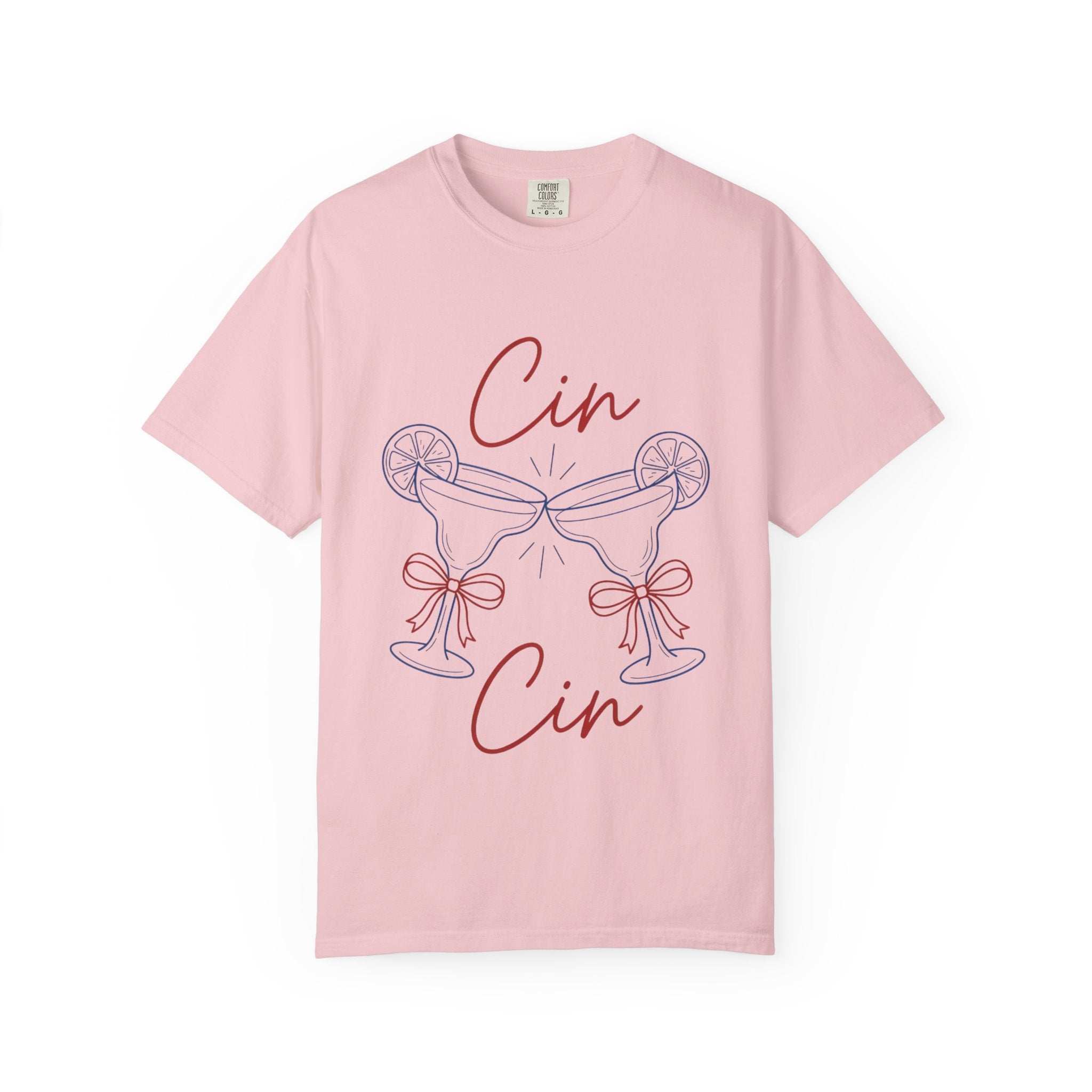 Cin Cin Cheers T-Shirt — Minimal Champagne Toast Graphic Tee