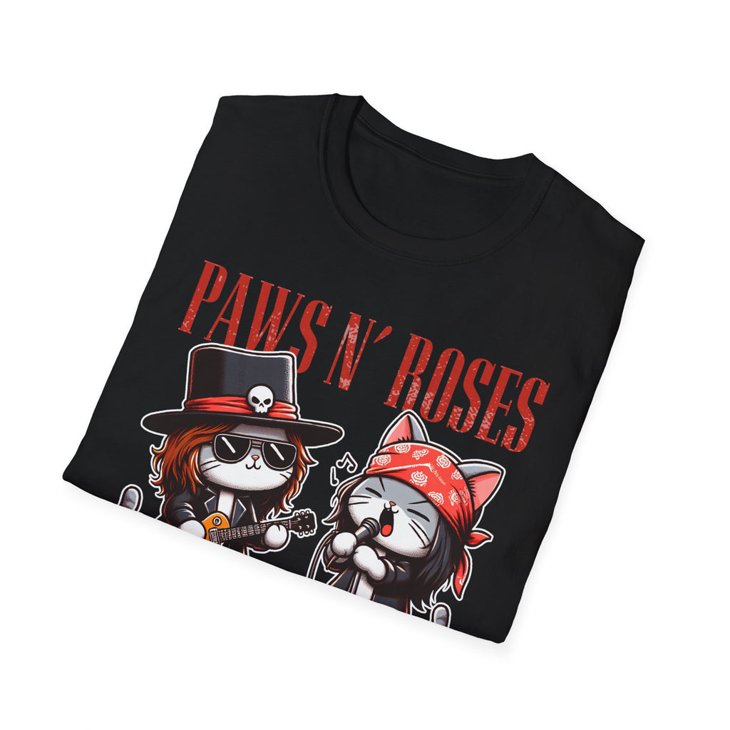 Paws N' Roses T-Shirt, Dog Lover Shirt, Floral Animal Tee, Pet Owner Gift, Cute Graphic Top, Nature Lover Apparel