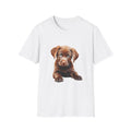 Poppy Labrador Retriever Unisex T-Shirt, Dog Lover Tee, Floral Labrador Shirt, Cute Pet Tee, Flower Dog Shirt