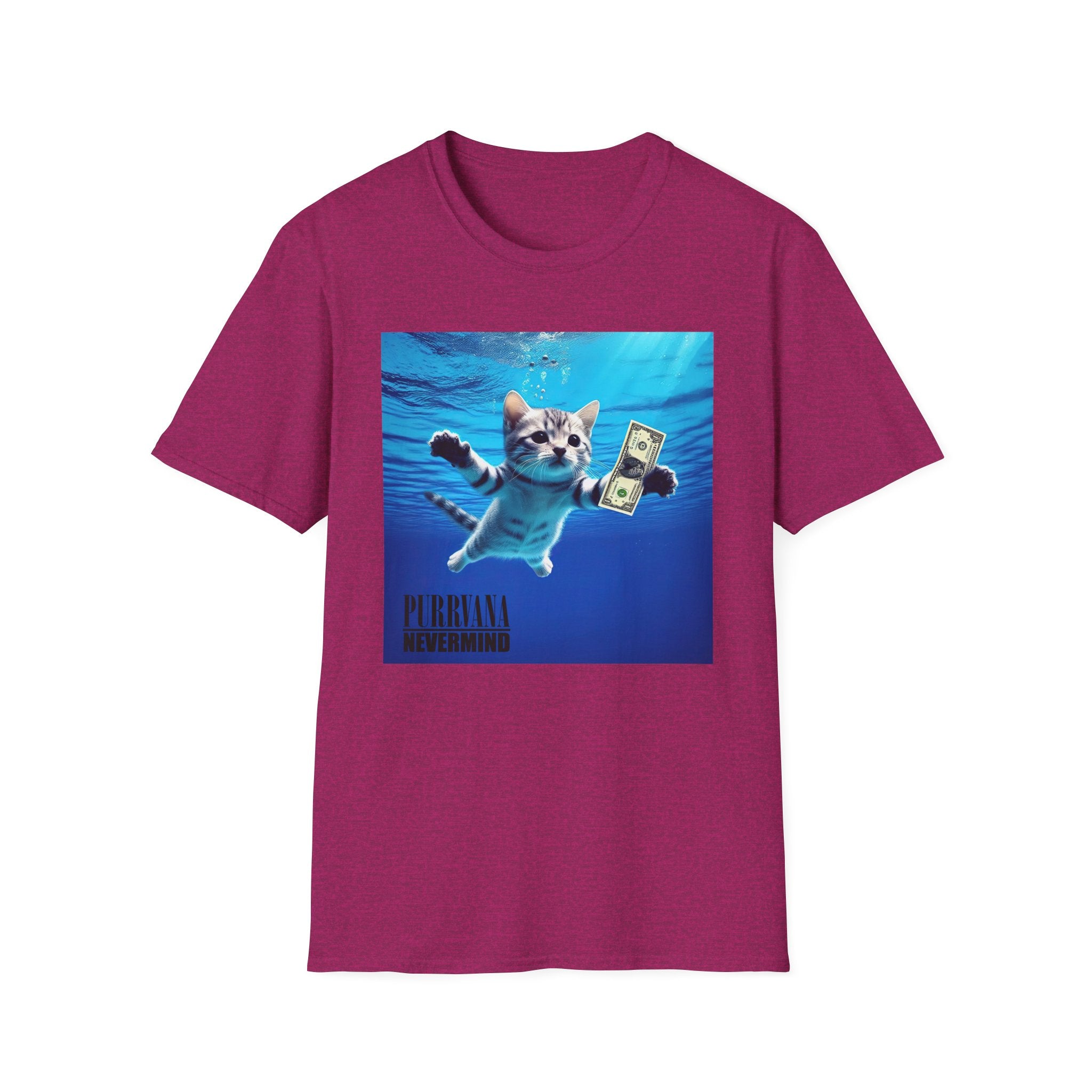 Purrvana T-Shirt, Meditative Cat Lover Tee, Boho Kitty Shirt, Yoga Cat Top, Mindful Pet Owner Gift