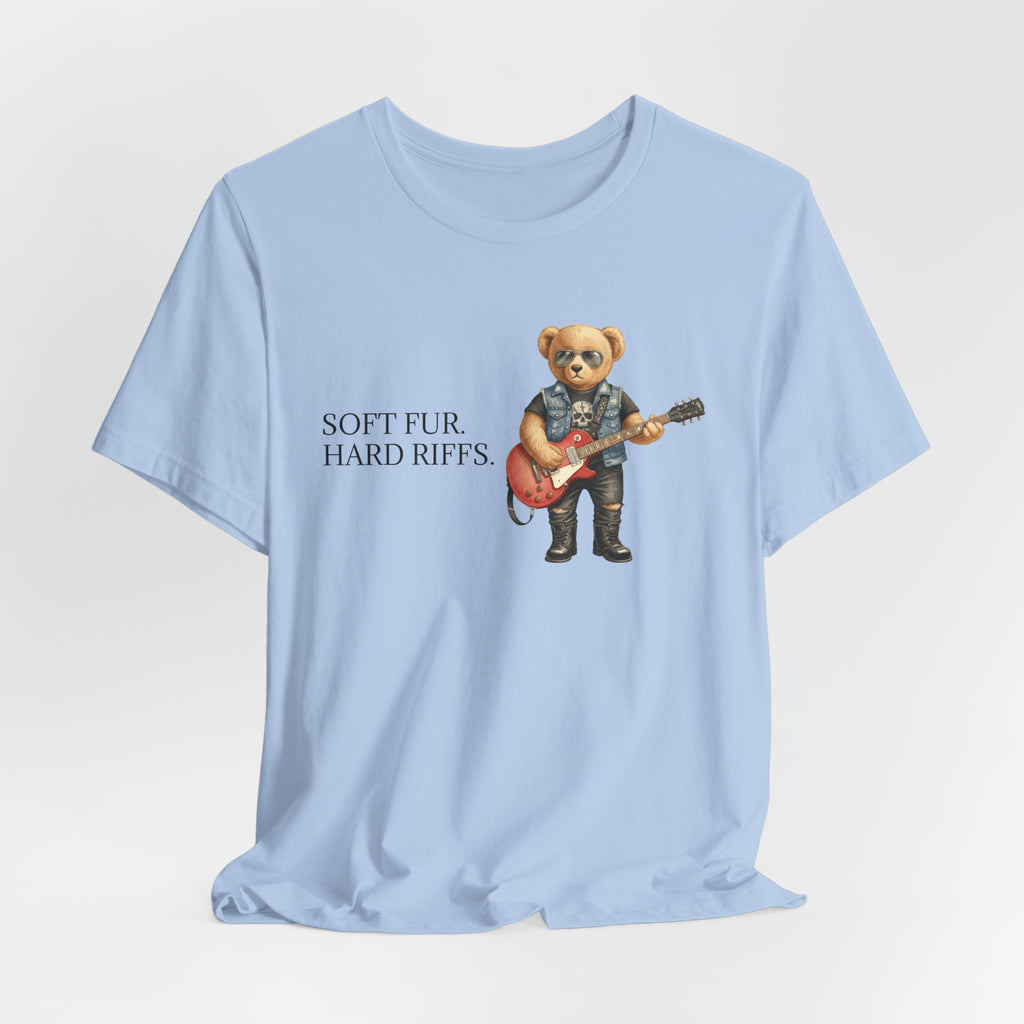 Soft Fur Hard Riffs bear with guitar T-Shirt