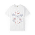 Cin Cin Cheers T-Shirt — Minimal Champagne Toast Graphic Tee