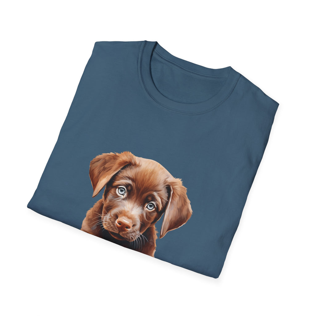 Poppy Labrador Retriever Unisex T-Shirt, Dog Lover Tee, Floral Labrador Shirt, Cute Pet Tee, Flower Dog Shirt