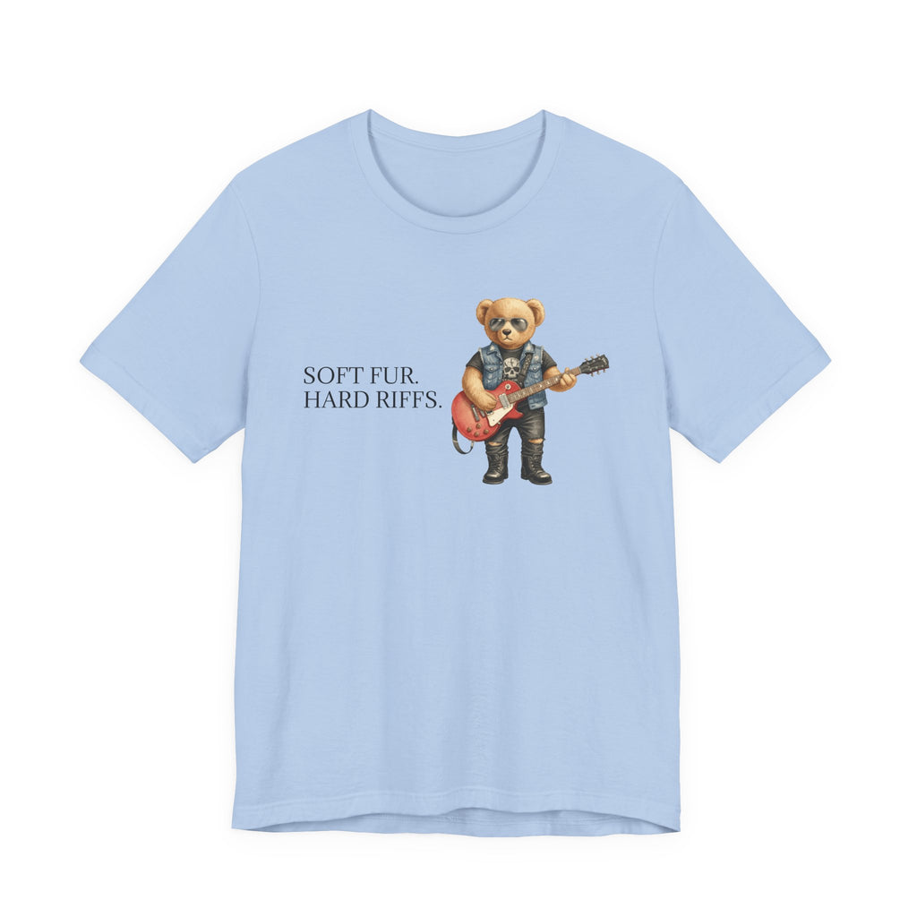 Soft Fur Hard Riffs bear with guitar T-Shirt