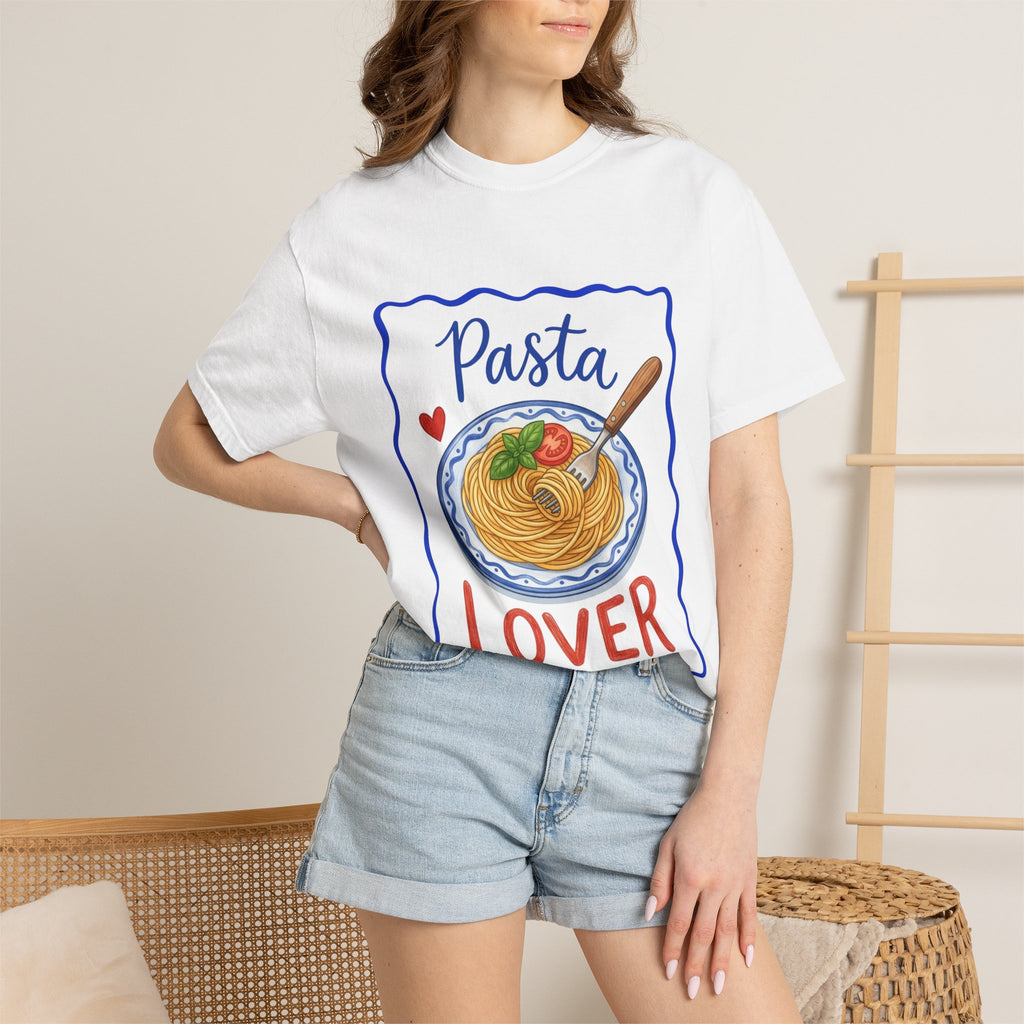Pasta Lover plate illustration T-Shirt | Spaghetti graphic tee
