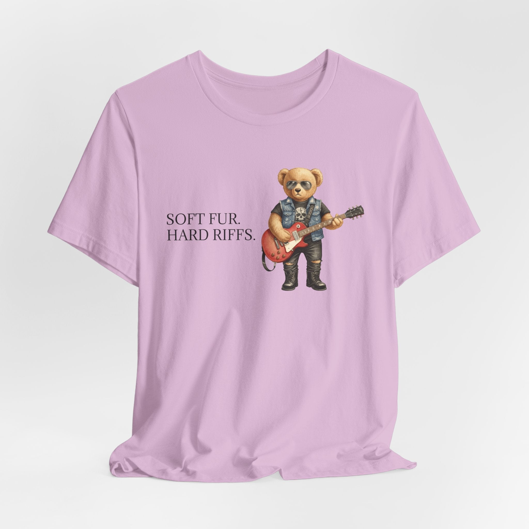 Soft Fur Hard Riffs bear with guitar T-Shirt