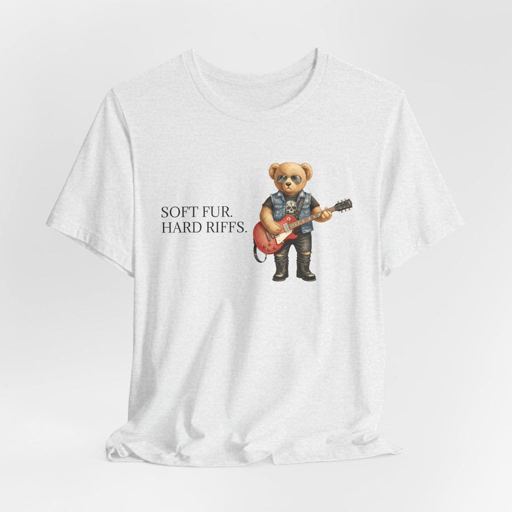 Soft Fur Hard Riffs bear with guitar T-Shirt