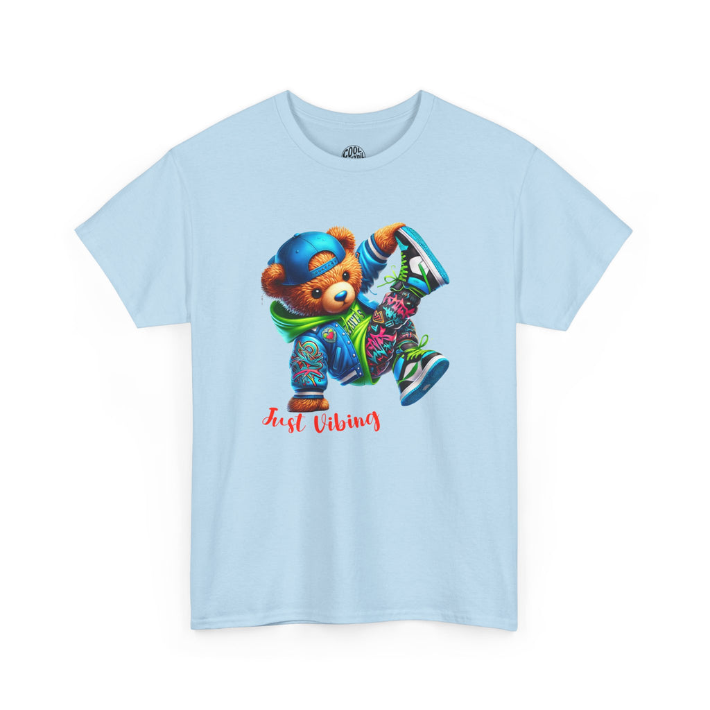 Vibrant Bear Graphic Tee, Unisex Heavy Cotton T-Shirt, Streetwear, Hip Hop Style, Gift for Teens, Trendy Graphic Shirt