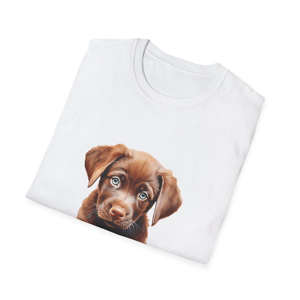 Poppy Labrador Retriever Unisex T-Shirt, Dog Lover Tee, Floral Labrador Shirt, Cute Pet Tee, Flower Dog Shirt