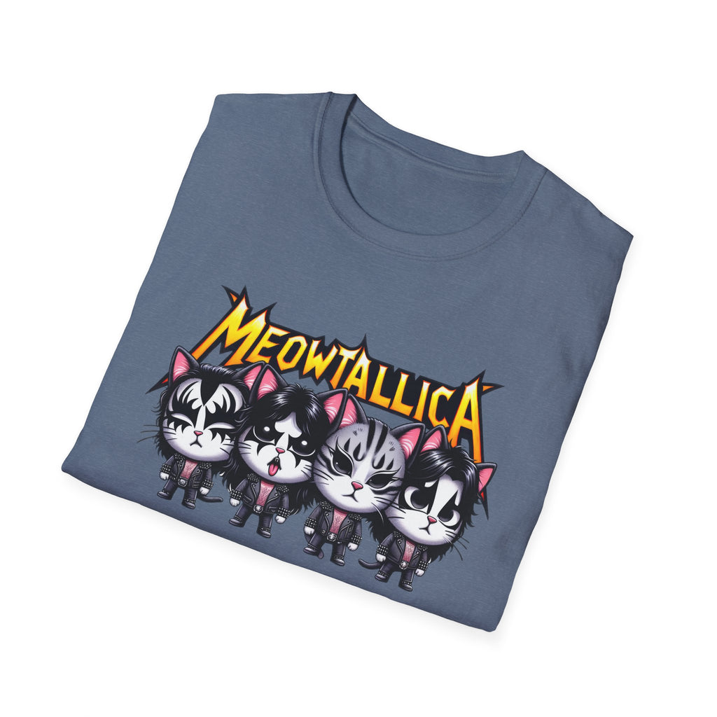 Meowtallica Cat Lover Unisex Softstyle Tee, Graphic Tee, Funny Cat Shirt, Cat Mom Gift, Cat Dad Tee, Cat Lady Tee