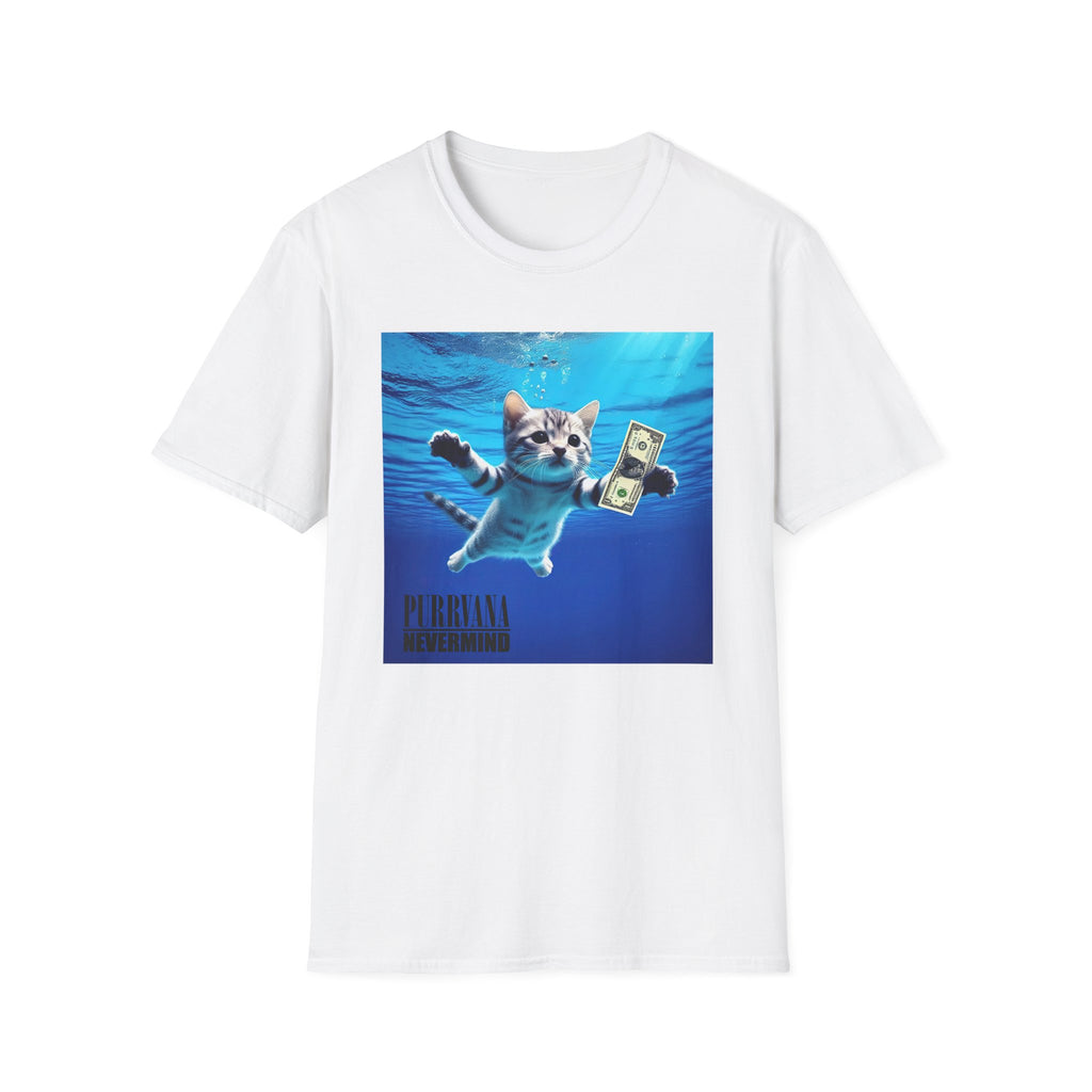 Purrvana T-Shirt, Meditative Cat Lover Tee, Boho Kitty Shirt, Yoga Cat Top, Mindful Pet Owner Gift