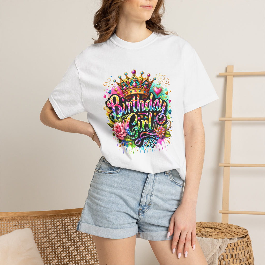Birthday Girl T-shirt | Garment Dyed Birthday Tee