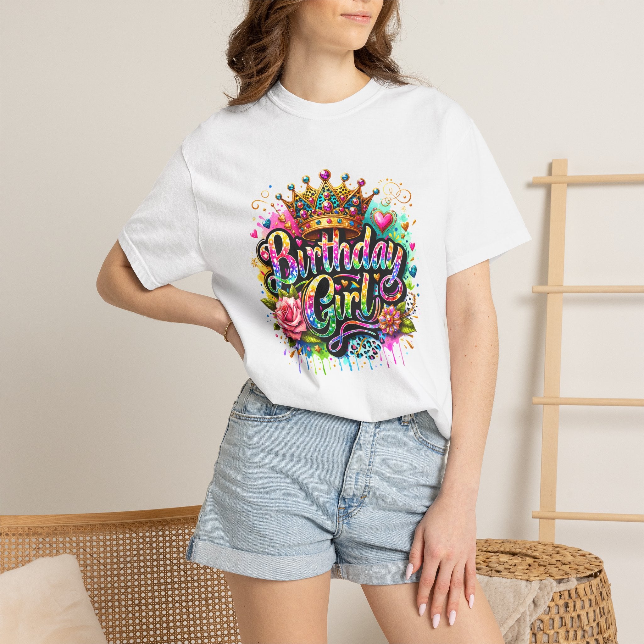Birthday Girl T-shirt | Garment Dyed Birthday Tee