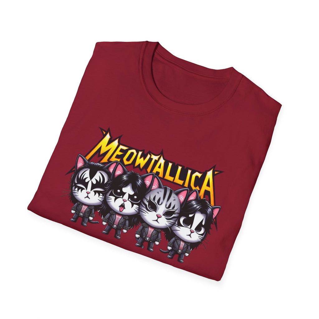 Meowtallica Cat Lover Unisex Softstyle Tee, Graphic Tee, Funny Cat Shirt, Cat Mom Gift, Cat Dad Tee, Cat Lady Tee