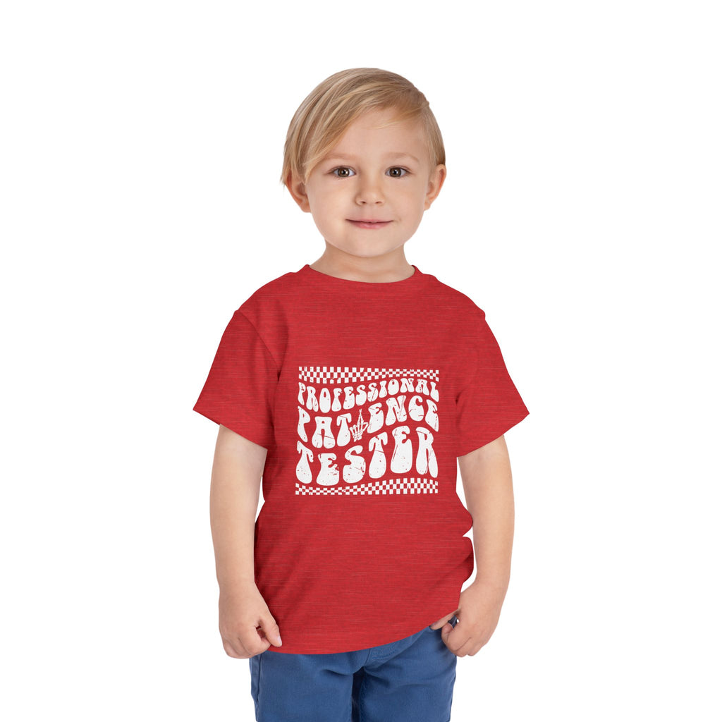 Funny Toddler Tee - Professional Patience Tester, Kids Gift, Birthday Shirt, Playdate Outfit, Toddler Humor Clothing