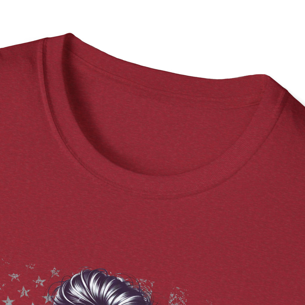 Patriotic Tee, America Shirt, July 4th Clothing, Red White Blue Top, All Gender Softstyle T-Shirt
