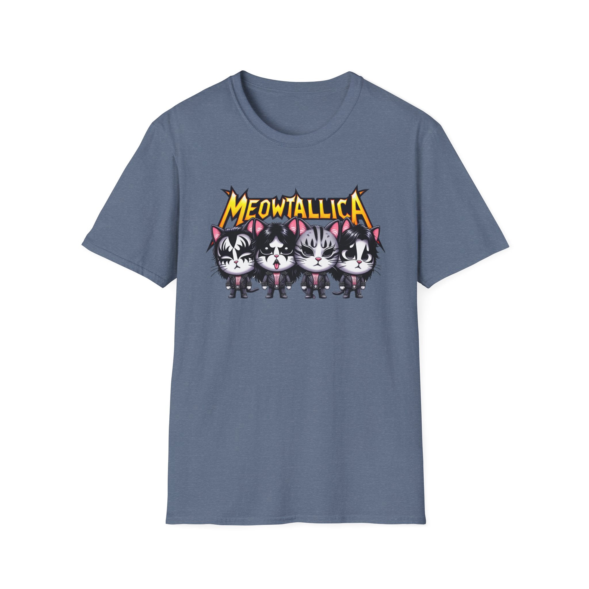 Meowtallica Cat Lover Unisex Softstyle Tee, Graphic Tee, Funny Cat Shirt, Cat Mom Gift, Cat Dad Tee, Cat Lady Tee