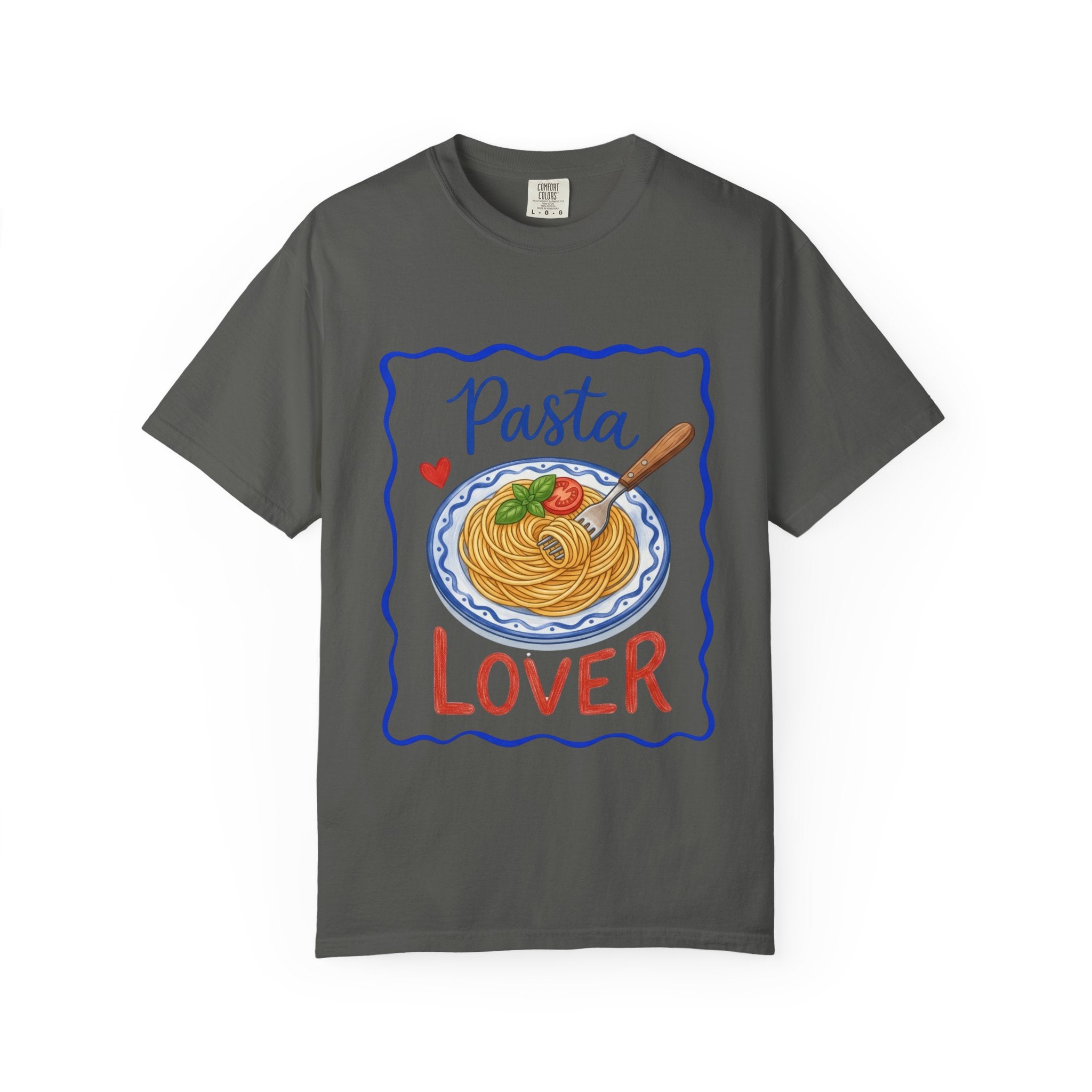 Pasta Lover plate illustration T-Shirt | Spaghetti graphic tee