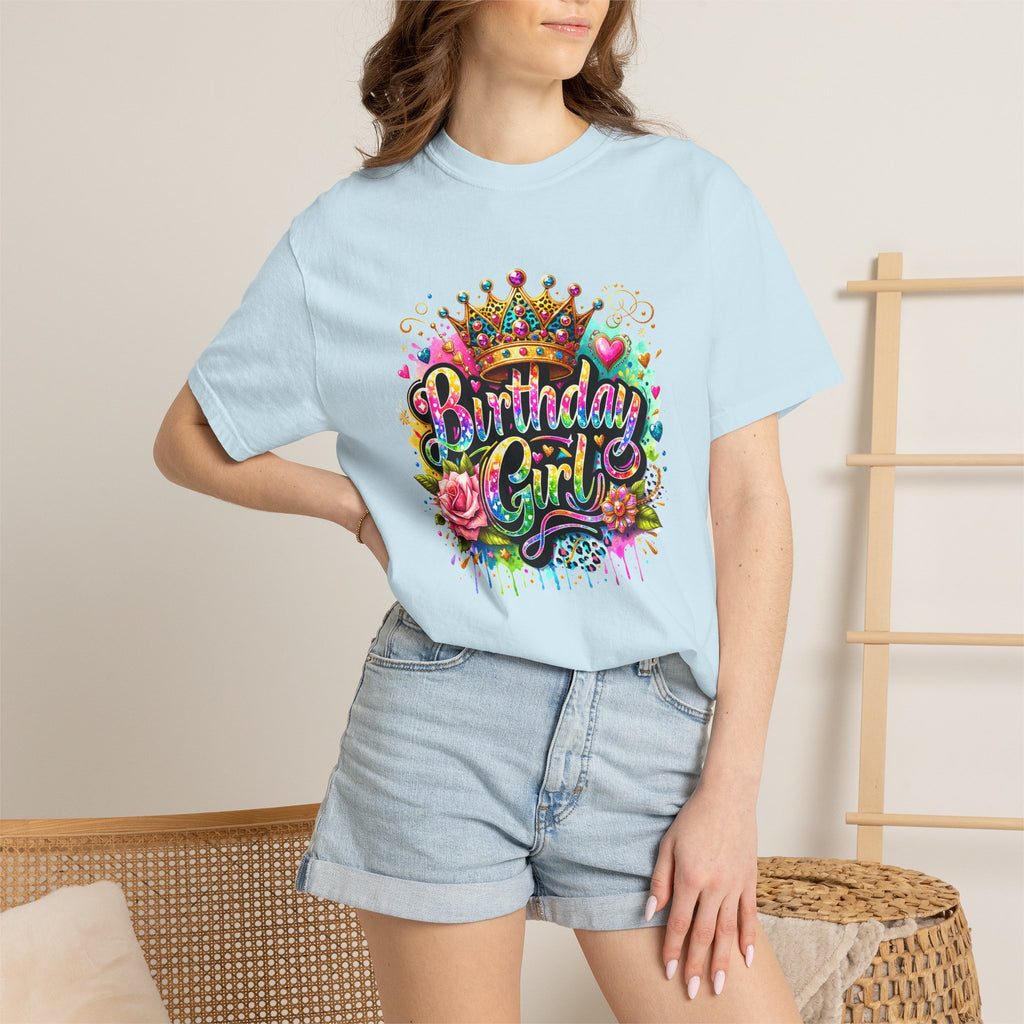 Birthday Girl T-shirt | Garment Dyed Birthday Tee