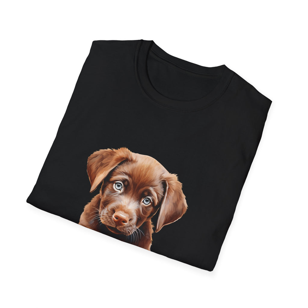 Poppy Labrador Retriever Unisex T-Shirt, Dog Lover Tee, Floral Labrador Shirt, Cute Pet Tee, Flower Dog Shirt