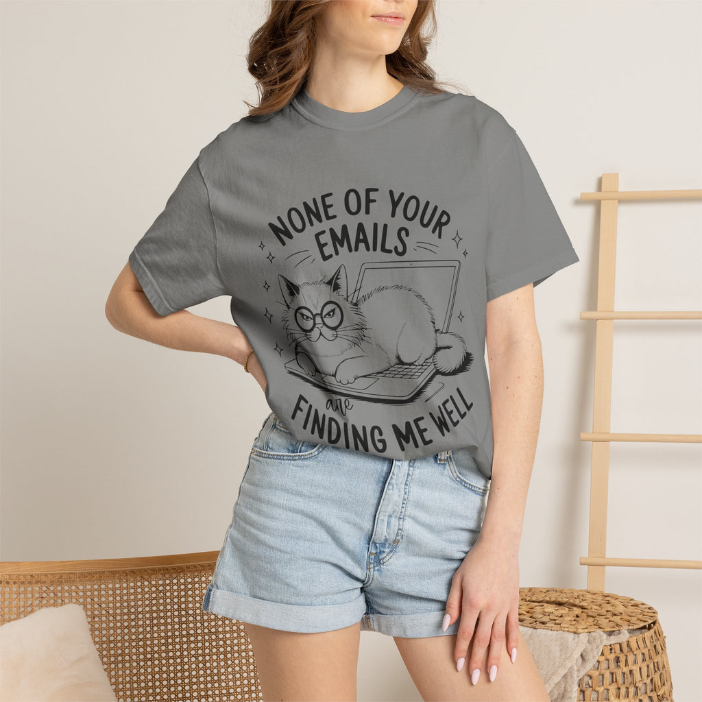Whimsical Cat Tee: Perfect Gift for Cat Lovers, Fun Humor Shirt, Relaxed Fit, Cozy Casual Wear, Gift for Pet Owners