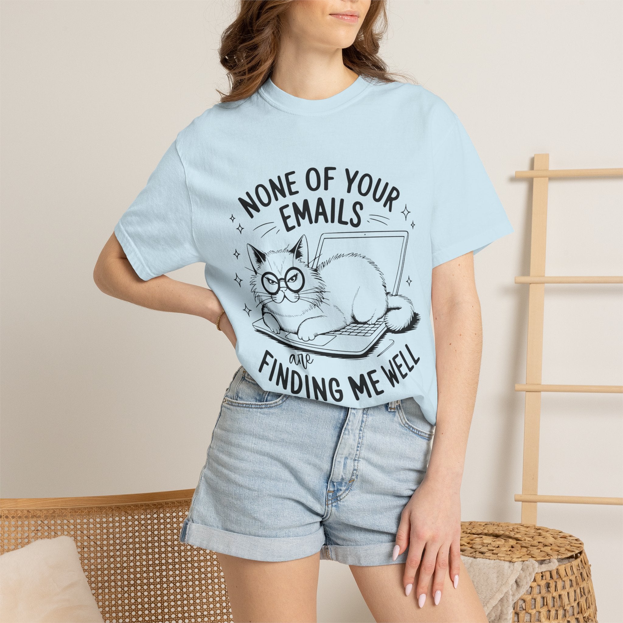 Whimsical Cat Tee: Perfect Gift for Cat Lovers, Fun Humor Shirt, Relaxed Fit, Cozy Casual Wear, Gift for Pet Owners
