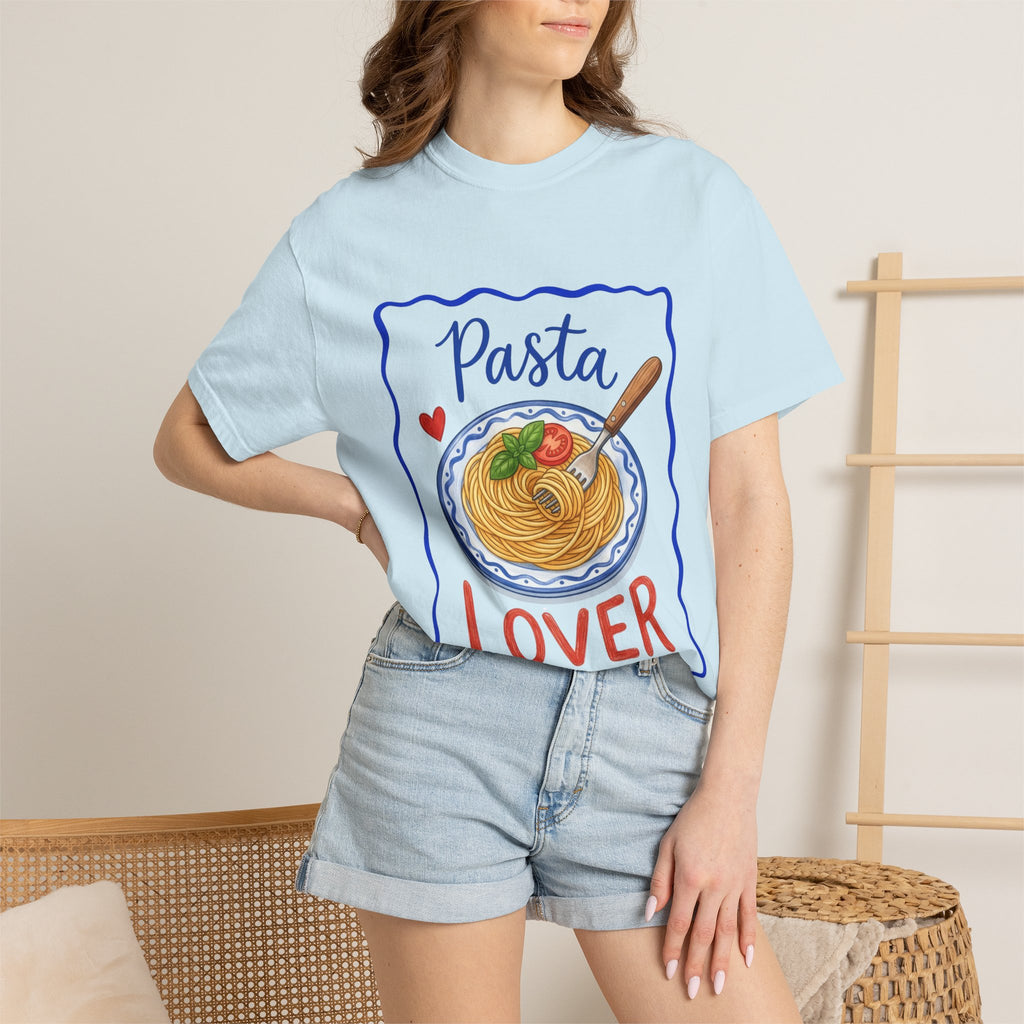 Pasta Lover plate illustration T-Shirt | Spaghetti graphic tee